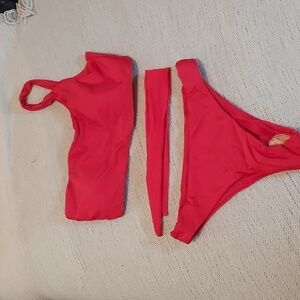 Matte Collection Cooper Bikini in Red